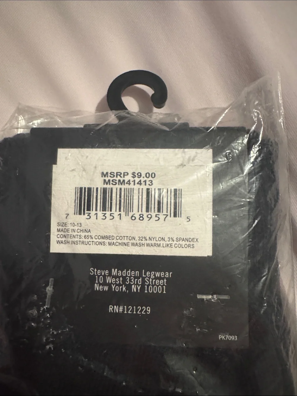 Steve Madden Black Crew Socks with Skull Accents